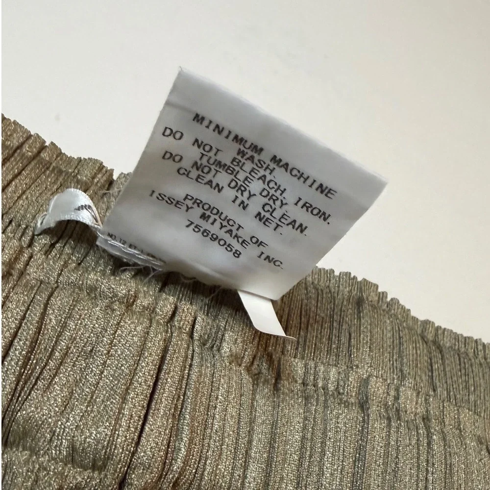 Pleats Please Issey Miyake Shorts Womens 3 Taupe Pleated Wide Leg